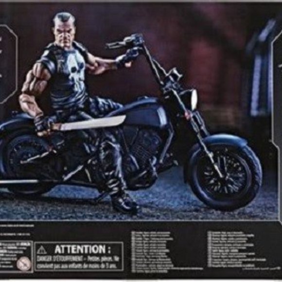 NEW!  Marvel Legends Series 6-inch The Punisher Action Figure with Motorcycle - Picture 2 of 3